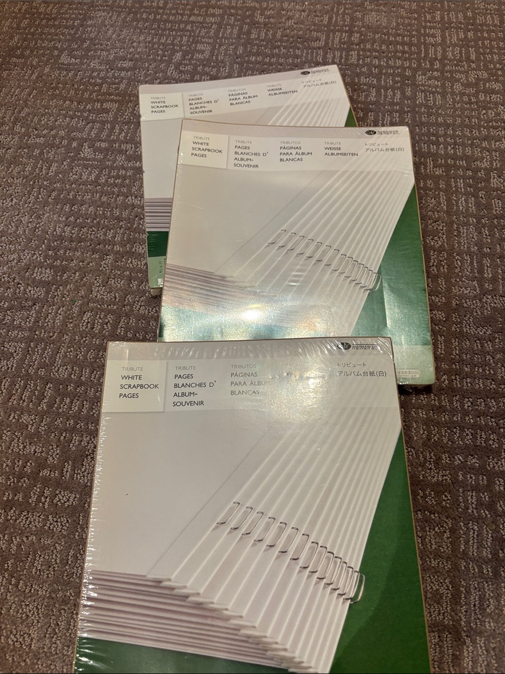 Creative memories, white scrapbook pages three sets 8 1/2 x 11 new in package